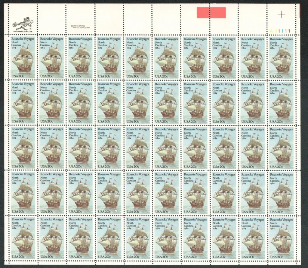 #2093
1984 20c Roanoke Voyages