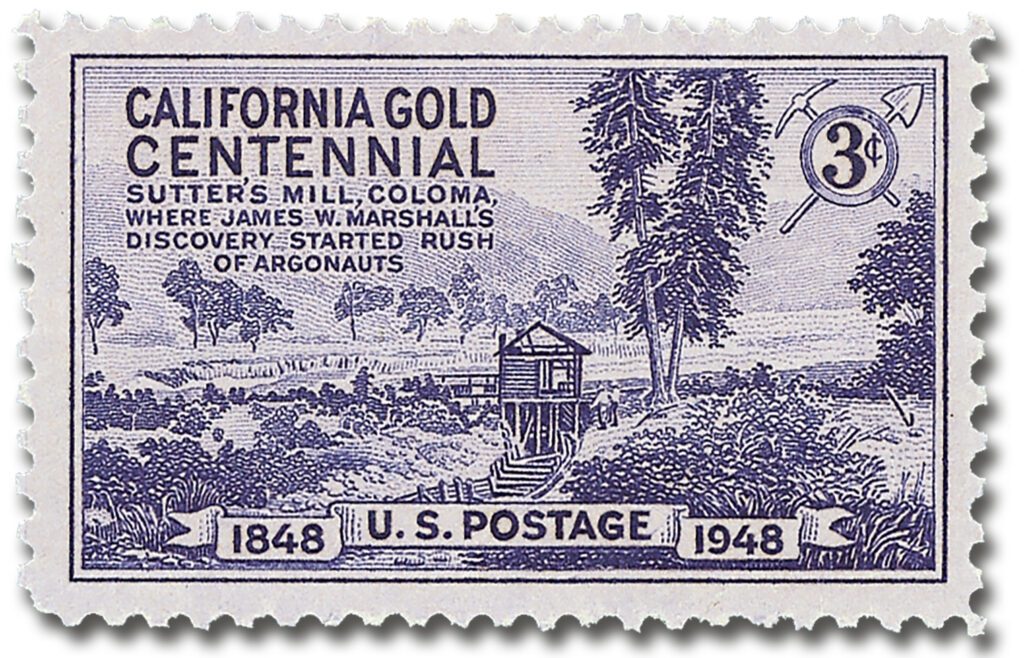 #954 - 1948 3c California Gold Rush Centennial