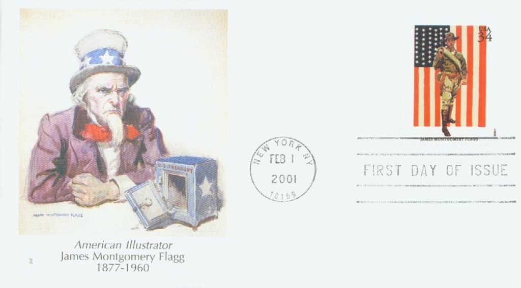 #3502a - 2001 34c American Illustrator J. M. Flagg Classic First Day Cover