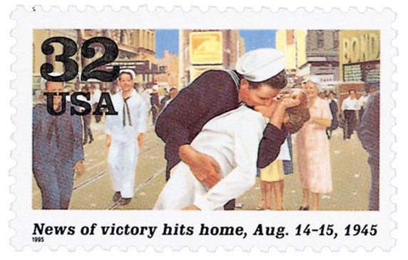 #2981i
1995 32c World War II: News of Victory Hits Home