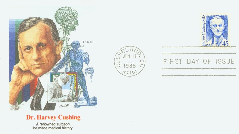 #2188
1988 45c Great Americans Series: Harvey Cushing, M.D. Fleetwood First Day Cover