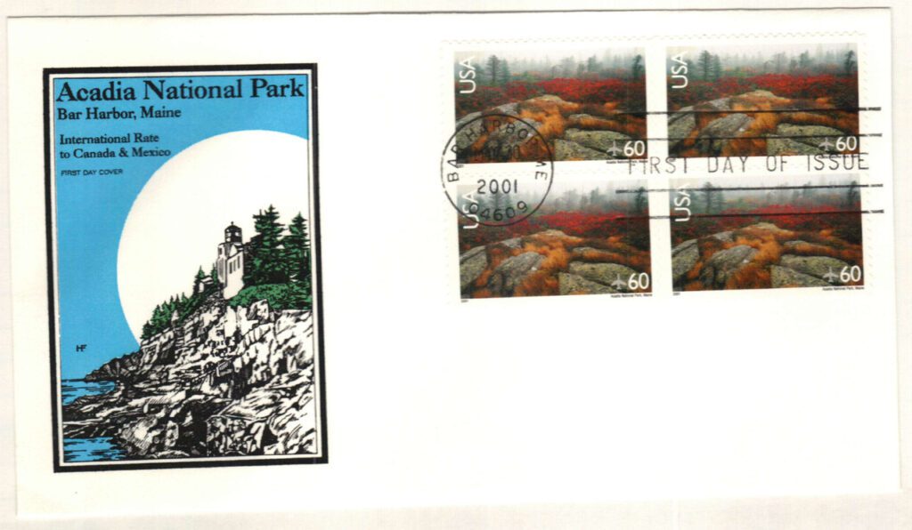 #C138 - 2001 60c Acadia National Park Classic First Day Cover