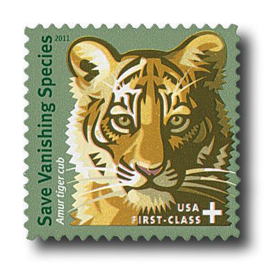 2011 44¢ & 11¢ Semipostal - Save Vanishing Species