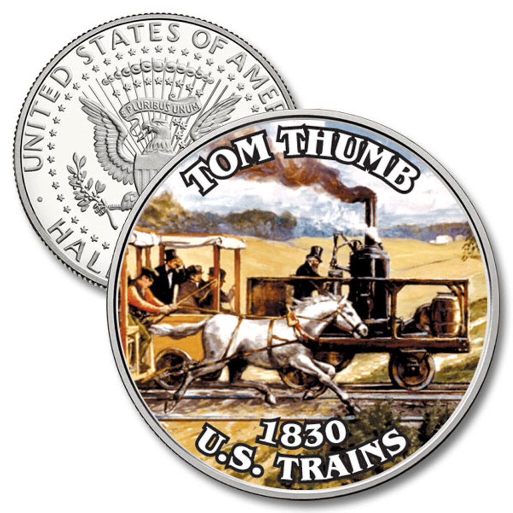 #CNS9001 - Trains "Tom Thumb" US Half Dollar Commemorative Coin