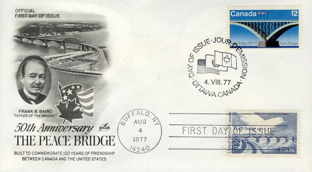 #AC60 - 1977 Joint Issue - US and Canada - 50th Anniversary of The Peace Bridge