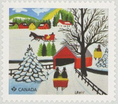 #MFN105
2020 Christmas - Winter Sleigh Ride by Maud Lewis, Mint Stamp, Canada