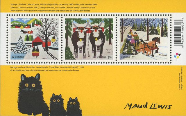 #MFN108
2020 Christmas by Maud Lewis, Mint Souvenir Sheet, Canada