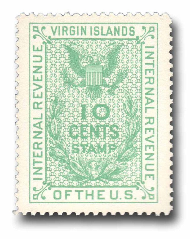 #DWIR49 - 1965 10c Green Documentary Tax Revenue Stamp