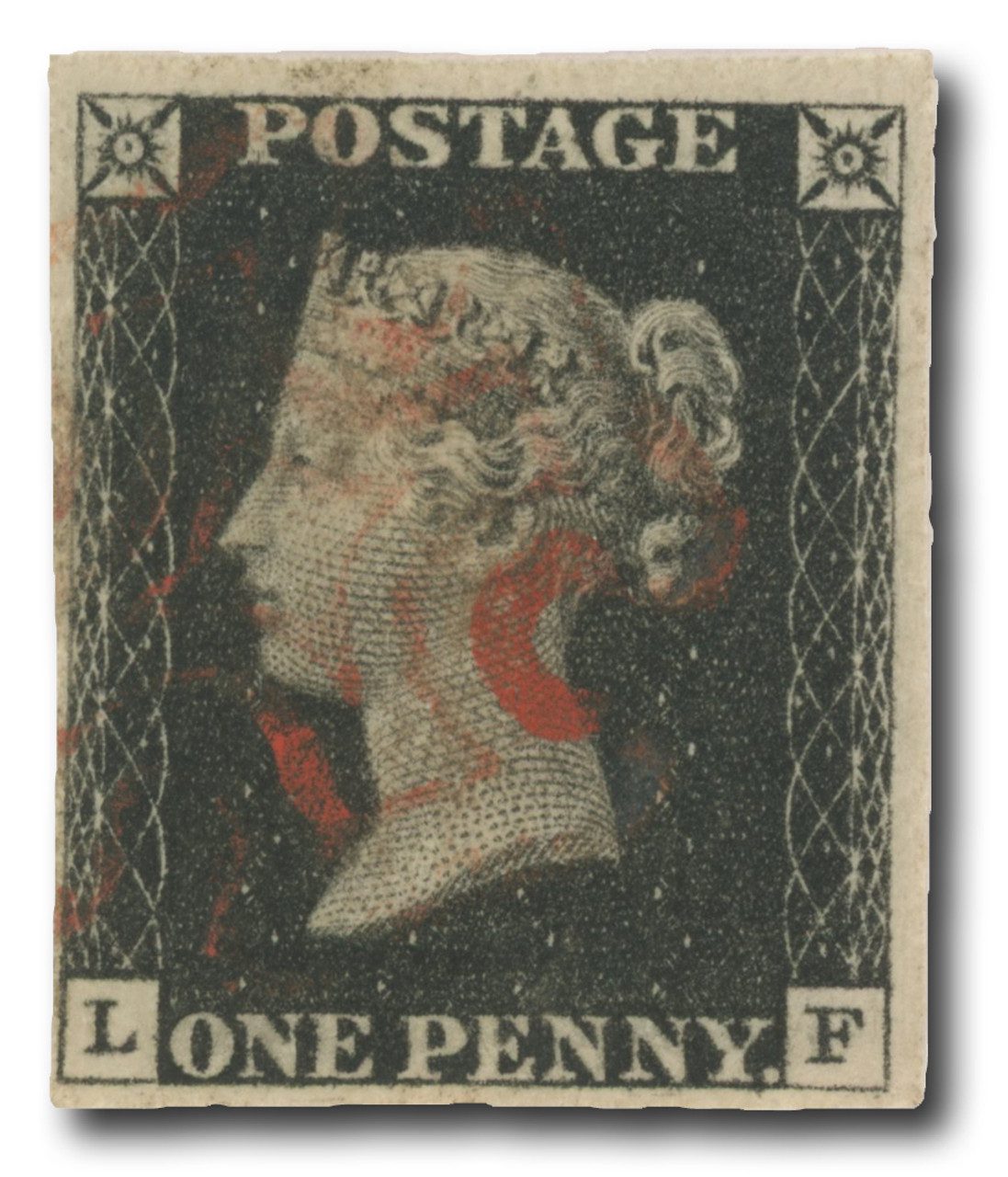 # BLACK1xxx - 1840 Penny Black, 3-4 margin with Presentation Folder