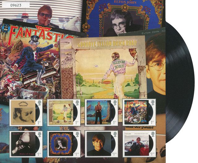 #MFN003 - 2019 Elton John Album Collection, Mint, Sheet of 8 Stamps, Great Britain