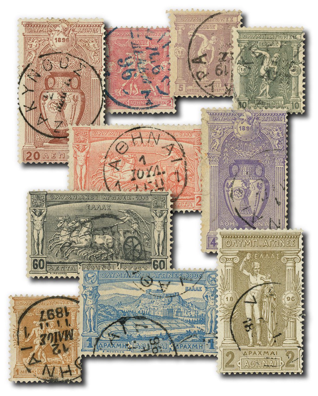 #117-26
1896 Greece, First Modern Olympic Games in Athens, One Set Available