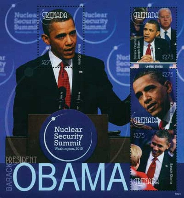 #M10597 - 2010 Grenada Barack Obama 4v Mint