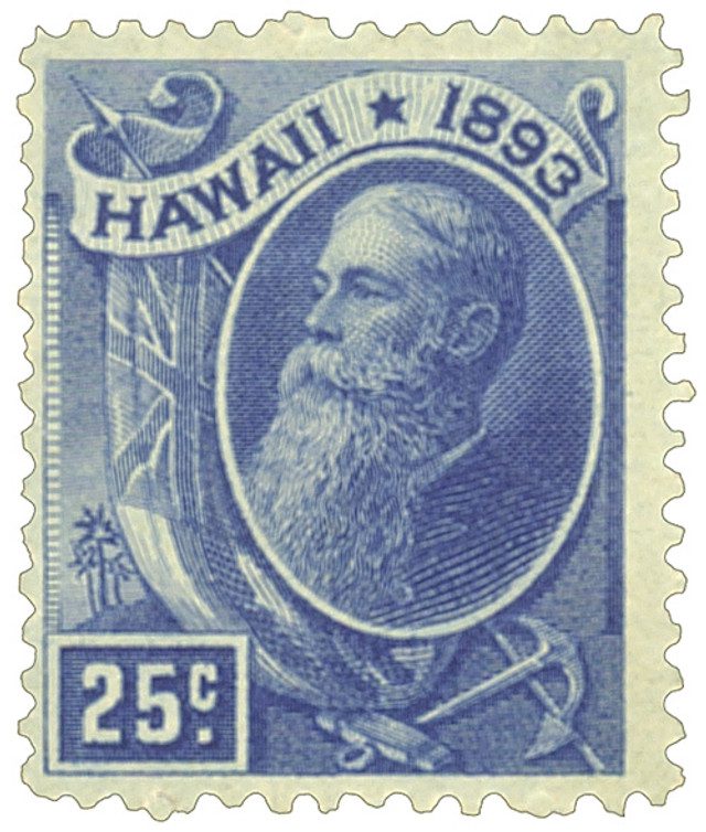 #H79 - 1894 25c Hawaii, deep blue, President Dole