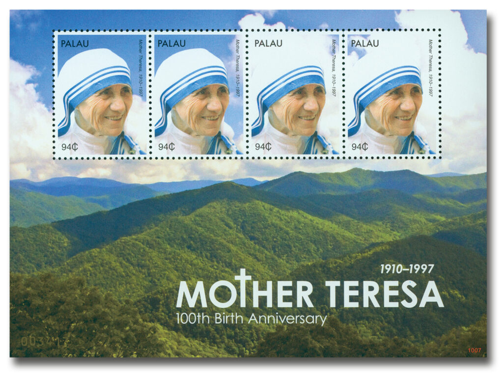 #M10820
2010 Palau Mother Teresa 4v Mint