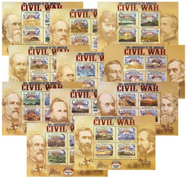 #M11556 - 2011 set of 11 Civil War Sheets