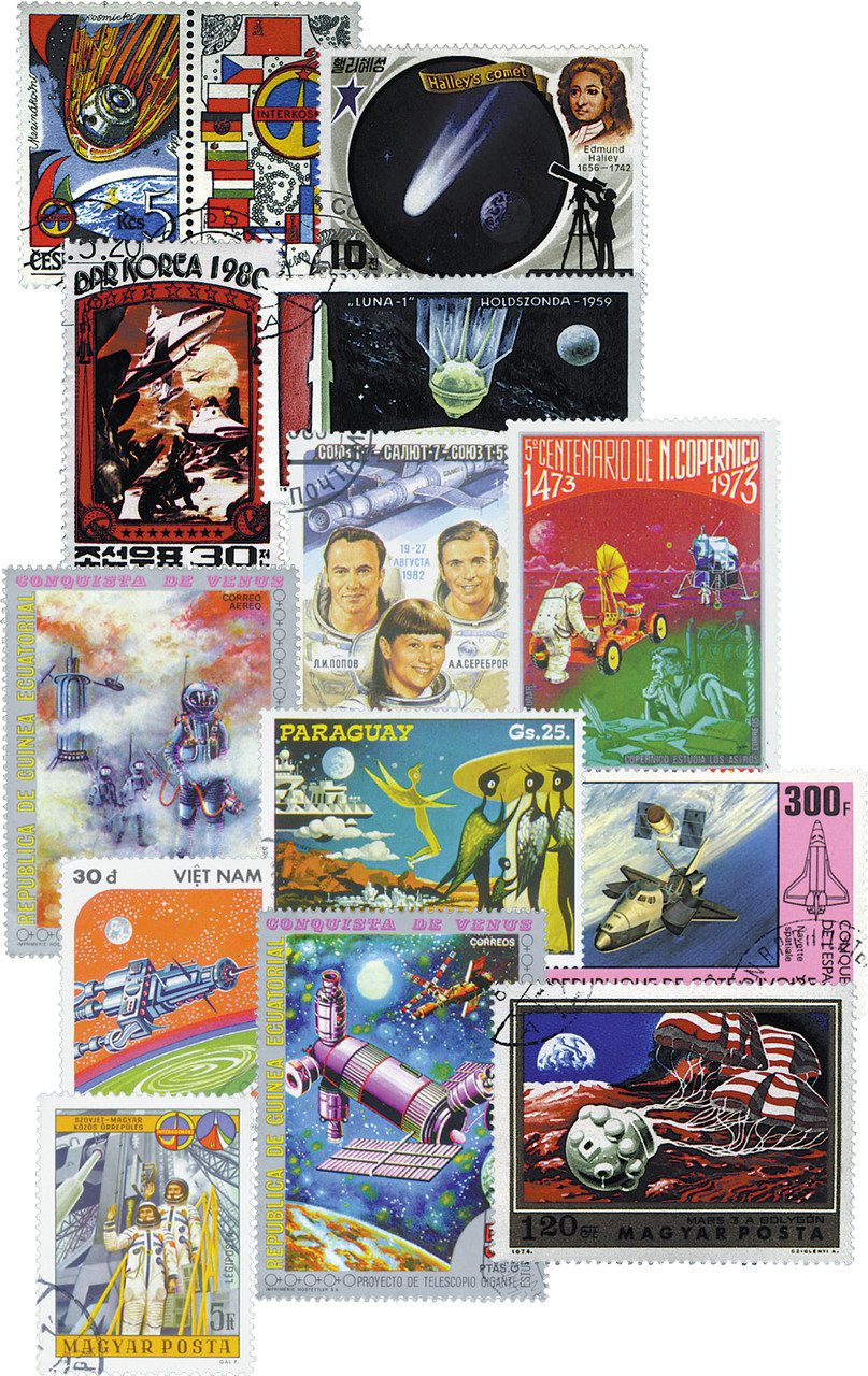 #M4791 - Worldwide Space Stamps 300 Different Stamps
