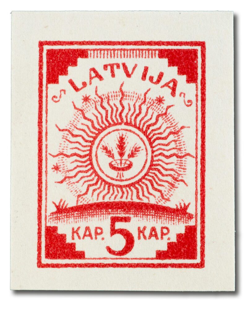 #MA1507 - Latvia Map Stamp (single)