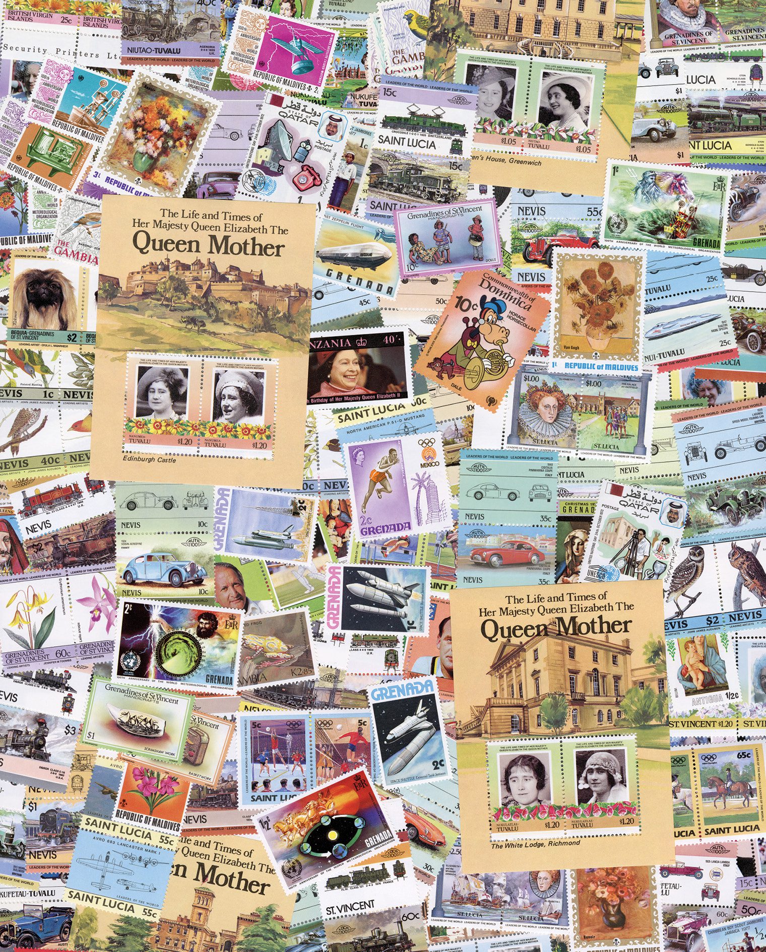 #MP1259
British Empire Queen Elizabeth, 2043 Different Stamps