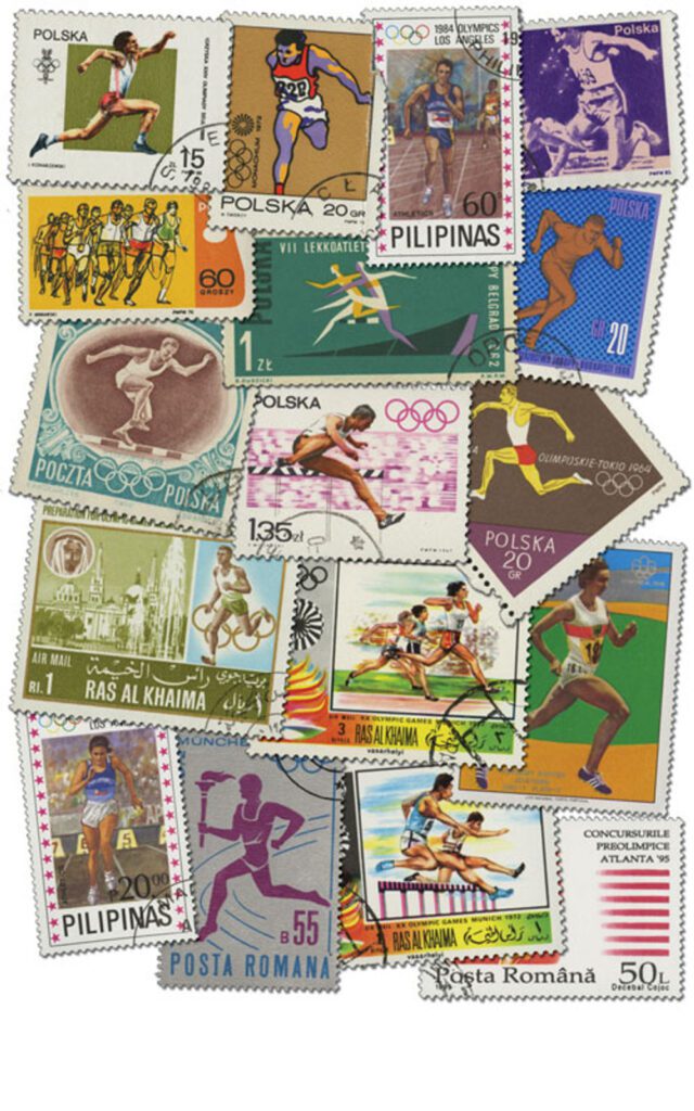 #MP1803 - Running, 100 Different Stamps