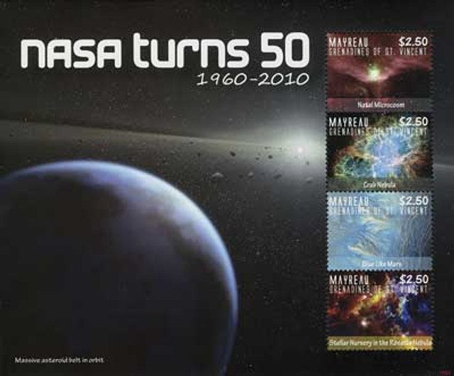 #M10704 - 2010 Mayreau NASA 50 Yrs. 4v M