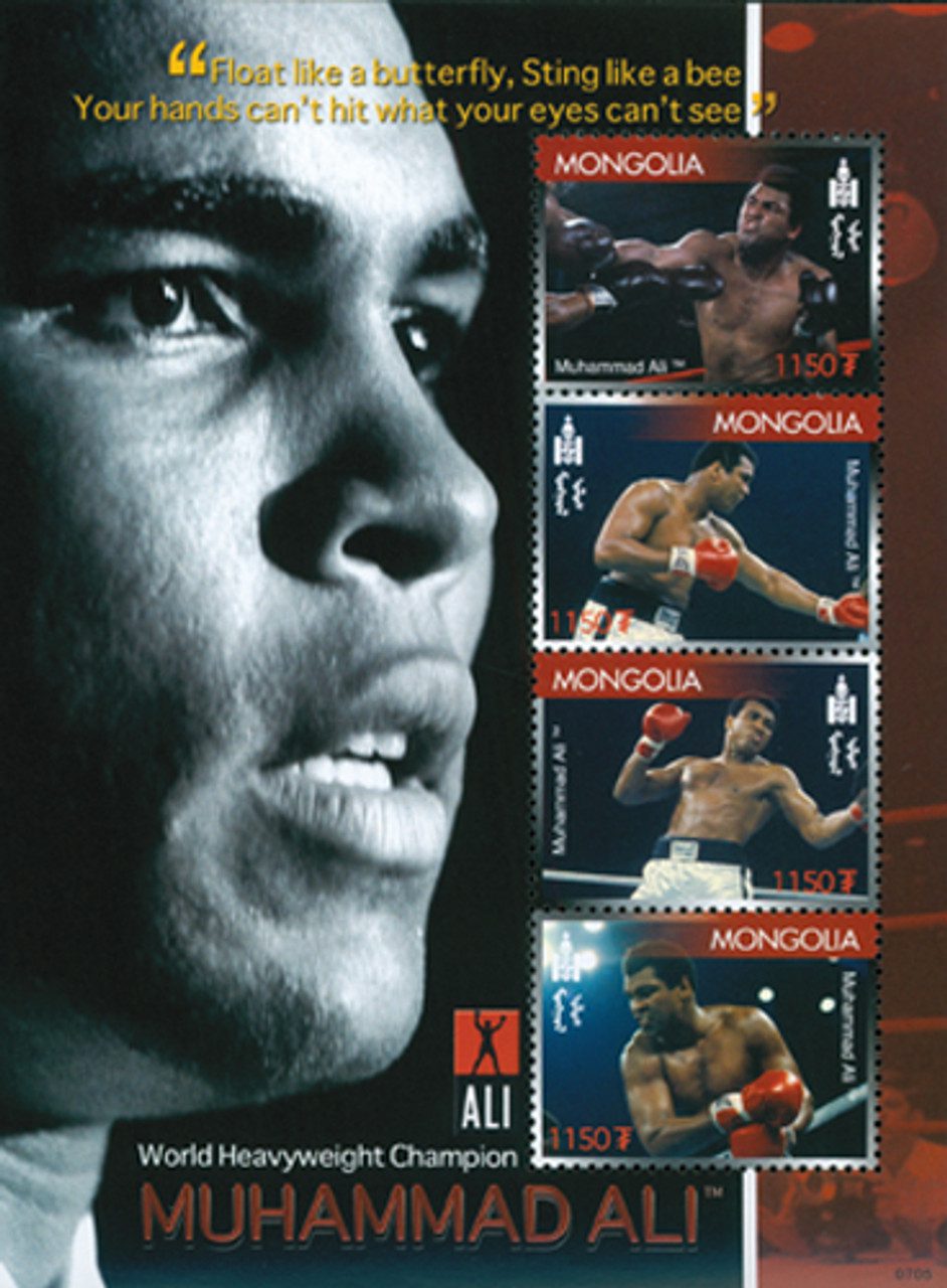 # M10435 - 2007 Mongolia Muhammad Ali 4v Mint