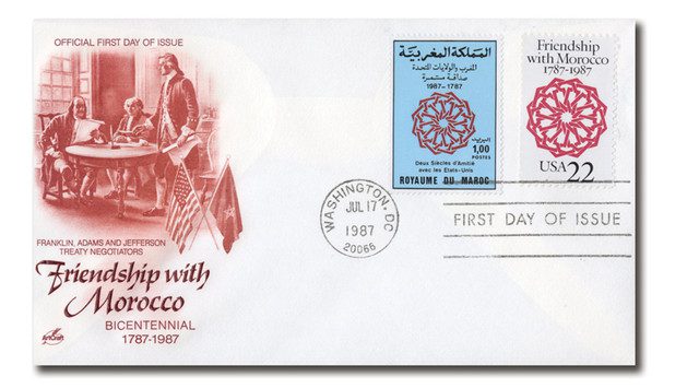 #AC553 - 7/17/1987, US #2349 Joint issue with Morocco #642