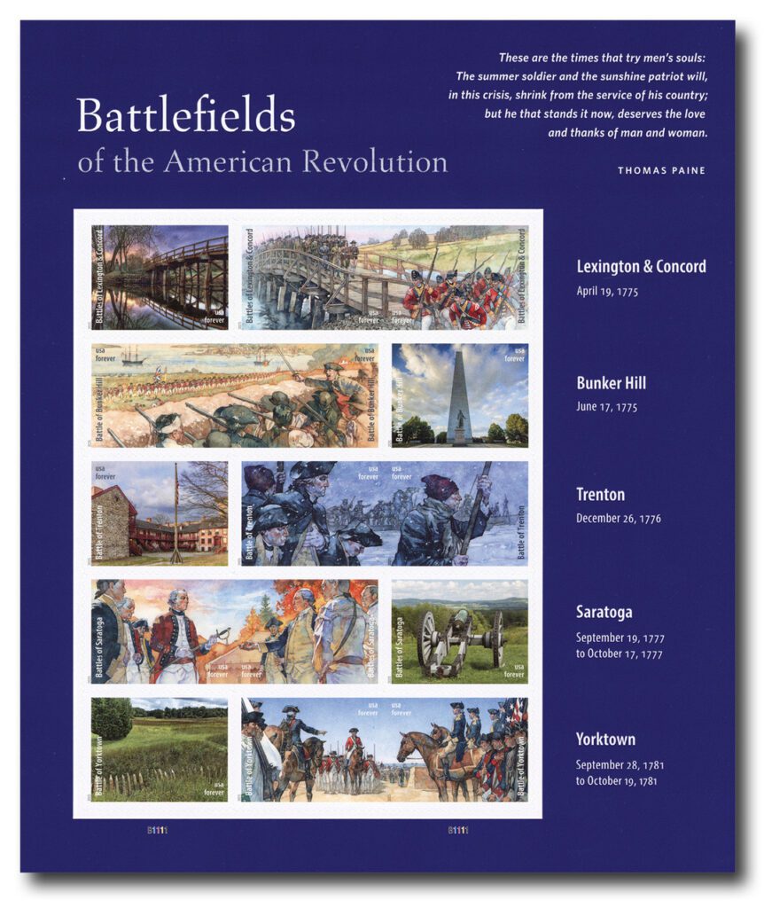 #5977 - 2025 First-Class Forever Stamp, Battlefields of the American Revolution