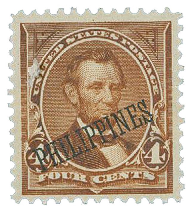 #PH220 - 1901 4c Philippines, orange brown, on US #'s 280b, 282, 272