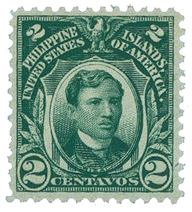 #PH241 - 1906 2c Philippines, deep green, double-line watermark, perf 12