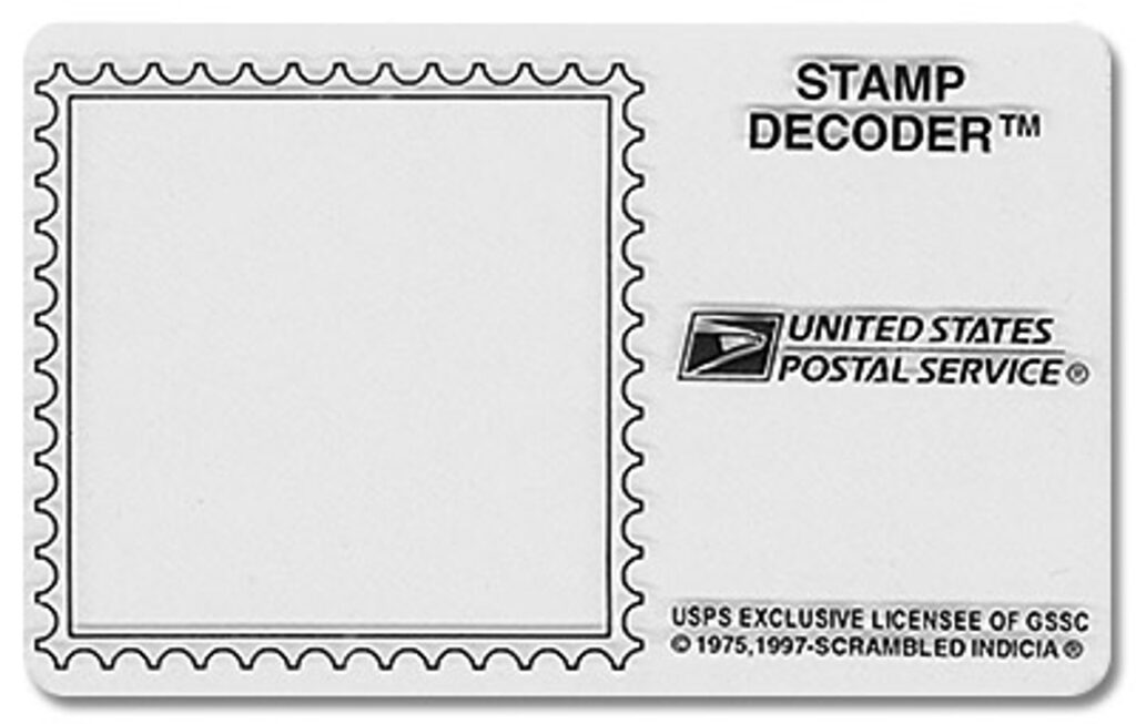 #SD1 - Scrambled Indicia Stamp Decoder
