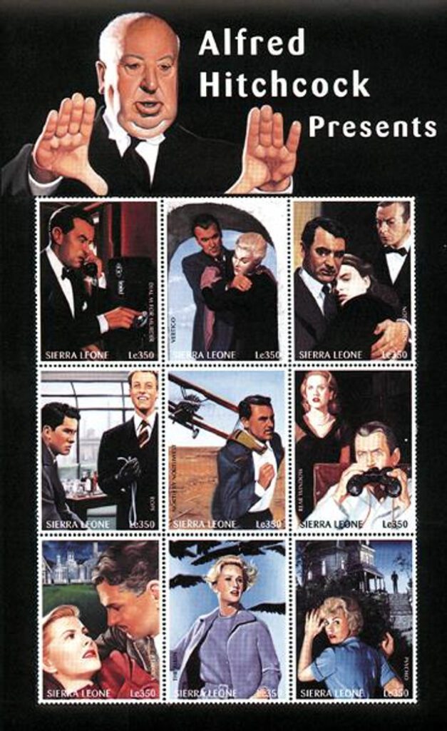 #M5007 - Alfred Hitchcock S/S of 9, mint