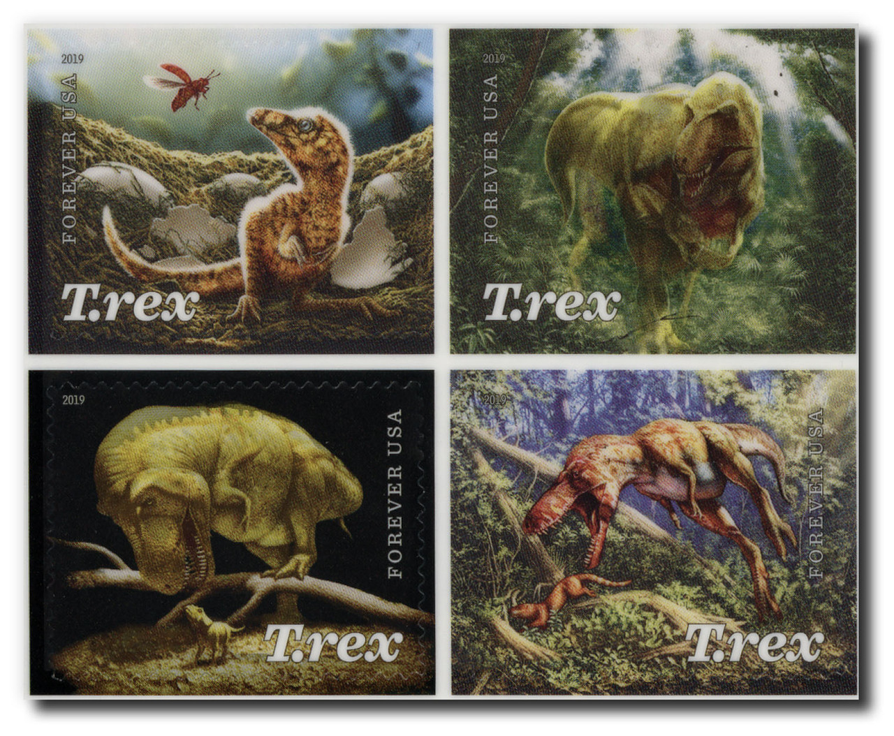 Dinosaurs Come to Life on Stamps