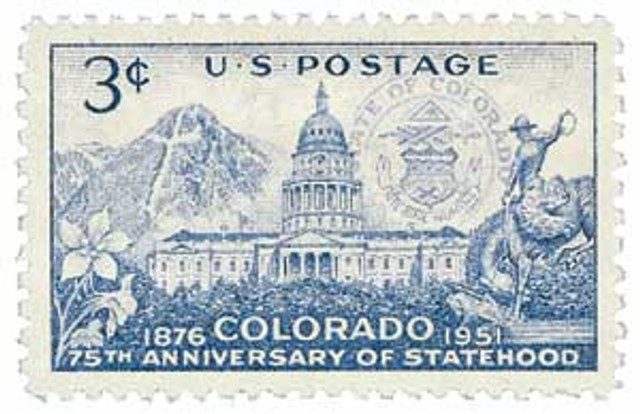 #1001 - 1951 3c Colorado Statehood