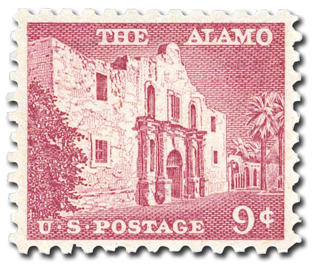 #1043 1956 9c Liberty Series: The Alamo