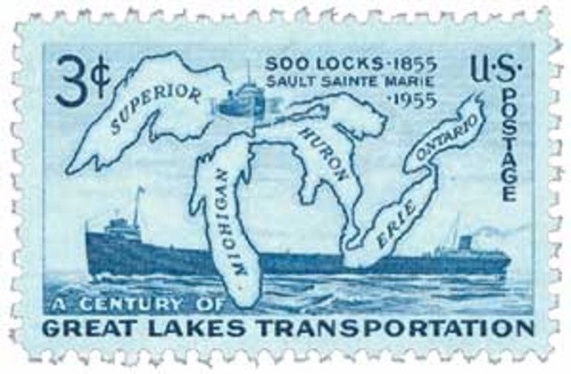 #1069 - 1955 3c Soo Locks Centennial