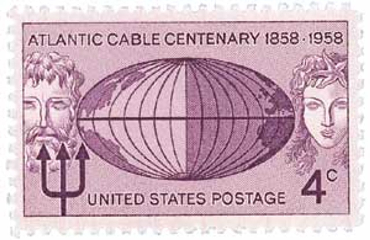 1958 4¢ Atlantic Cable Centenary