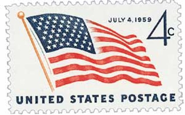#1132 - 1959 4c 49 Star U.S. Flag