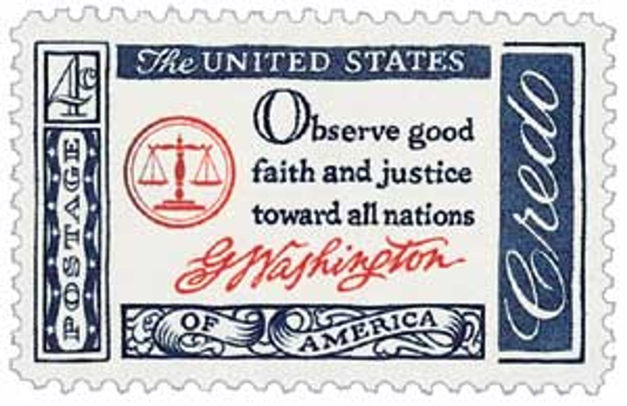 1960 4¢ American Credo: George Washington
