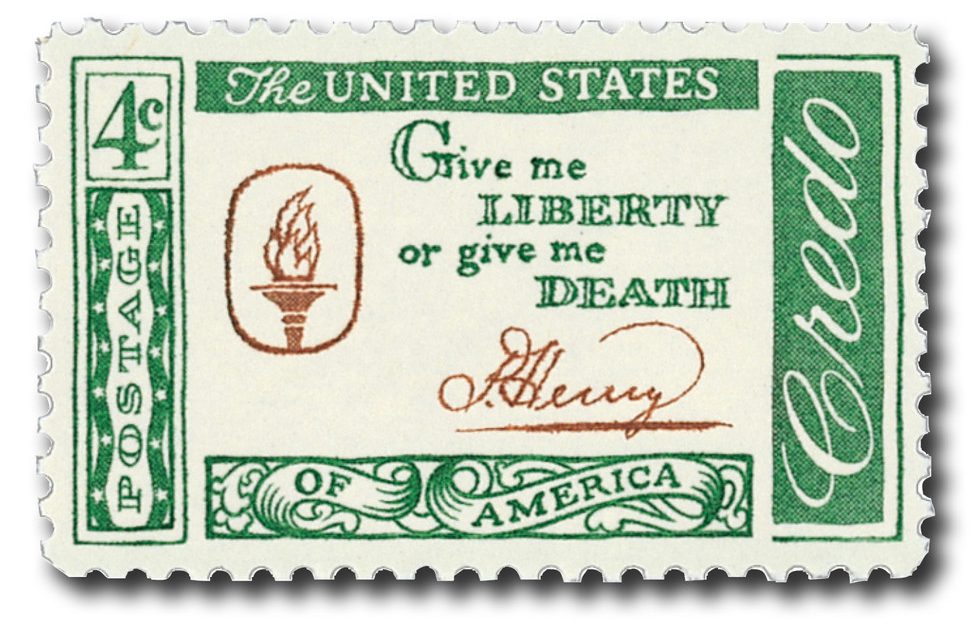 #1144
1961 4c American Credo: Patrick Henry