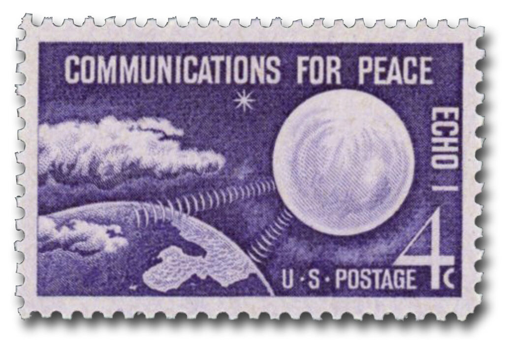 #1173 1960 4c Echo I, Communications for Peace