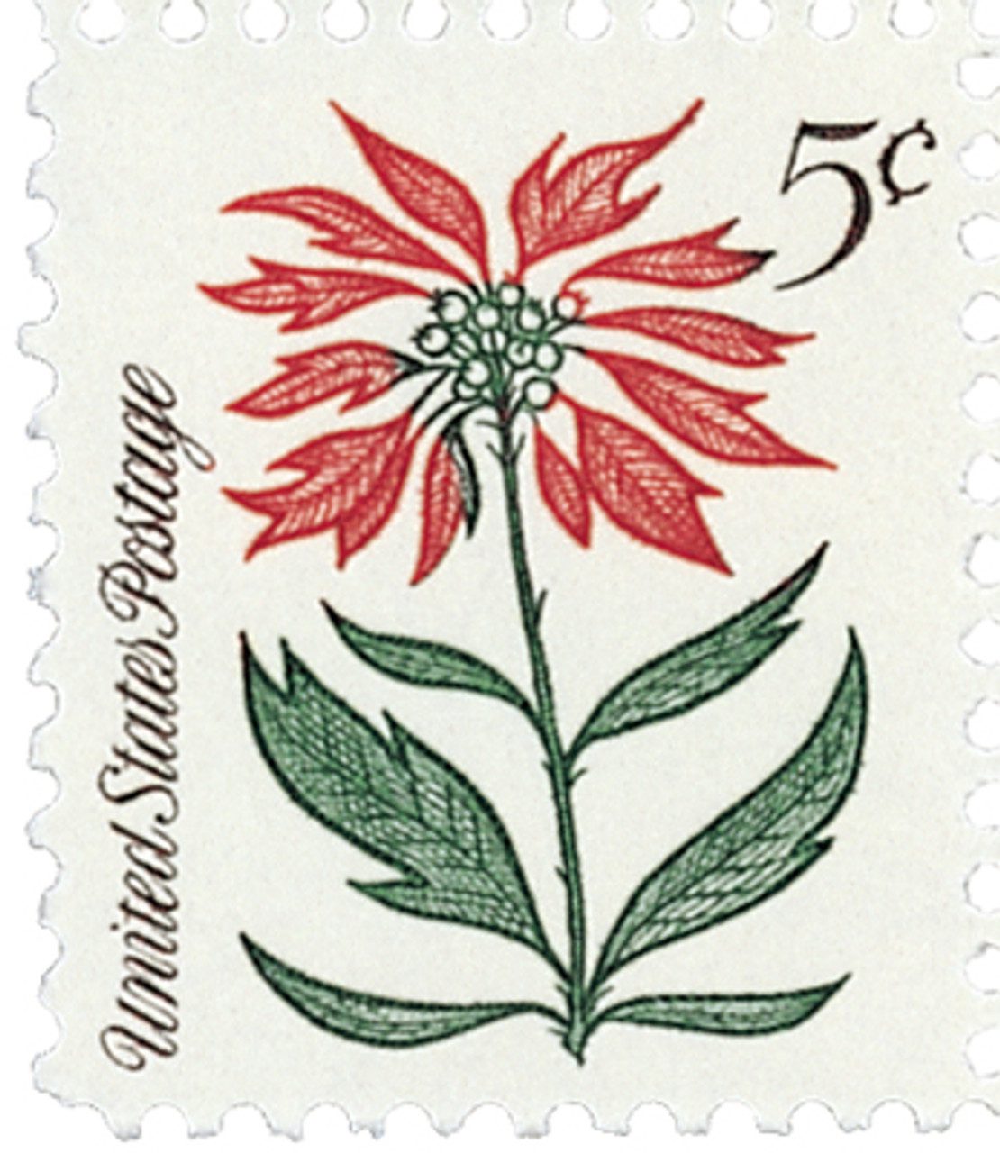 1964 5¢ Christmas Poinsettia