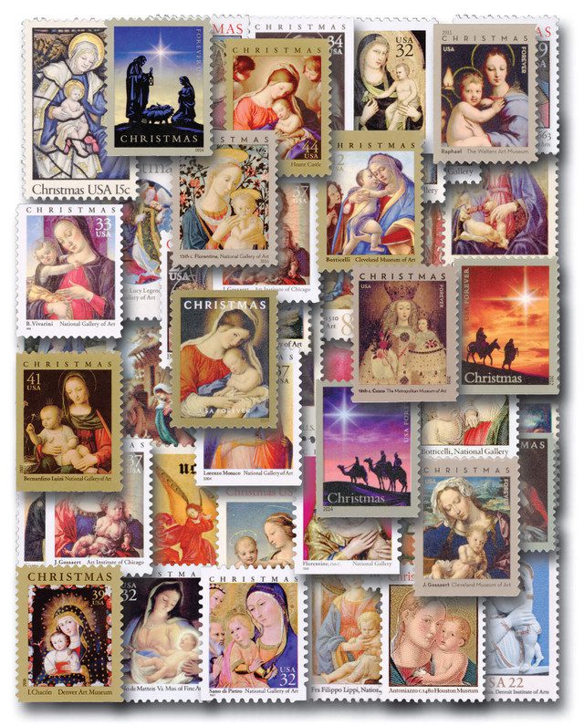 #1321/5940 - 1966-2024 Traditional Christmas Series, Complete Set of 53 Stamps