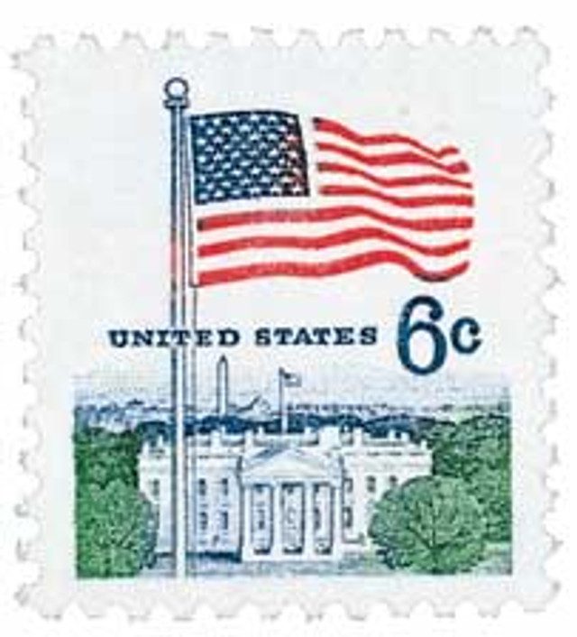 #1338D - 1970 6c Flag and White House