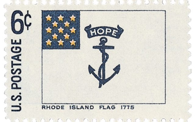 #1349 - 1968 6c Historic American Flags: Rhode Island