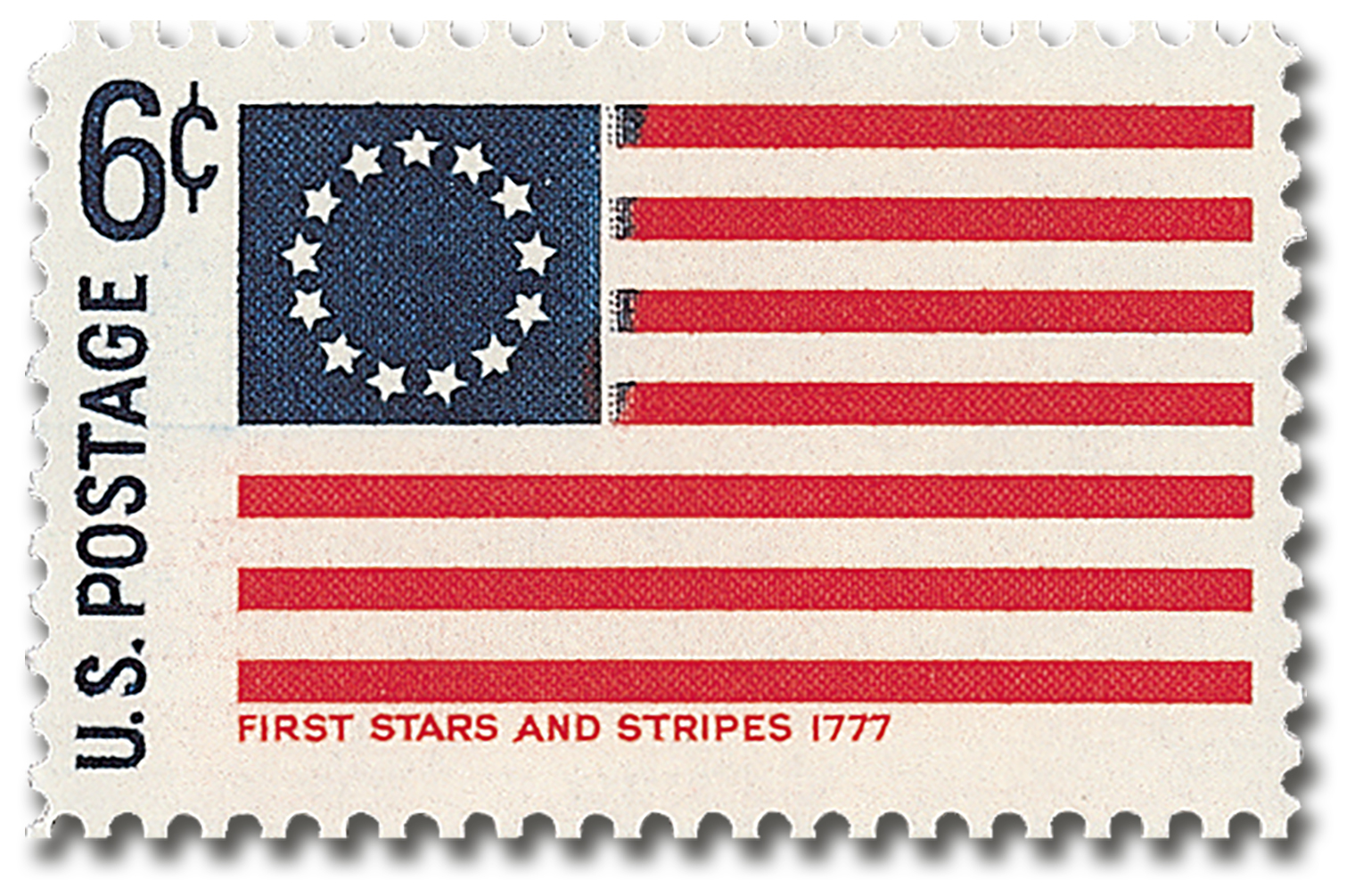 #1350
1968 6c Historic American Flags: First Stars and Stripes