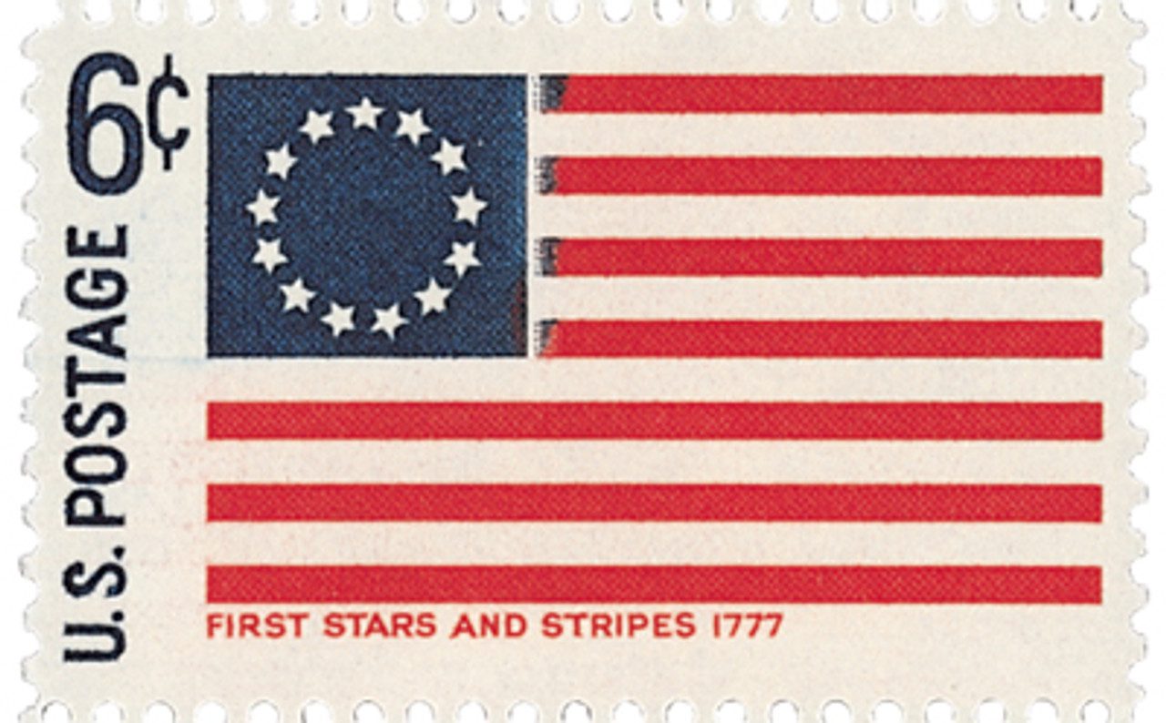 #1350 - 1968 6¢ Historic American Flags: First Stars and Stripes
