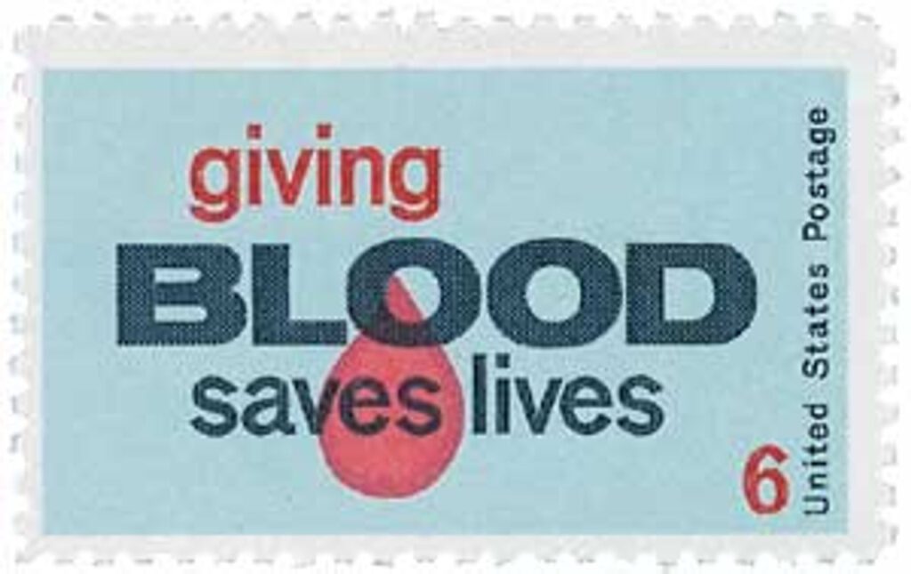 #1425 - 1971 6c Giving Blood Saves Lives