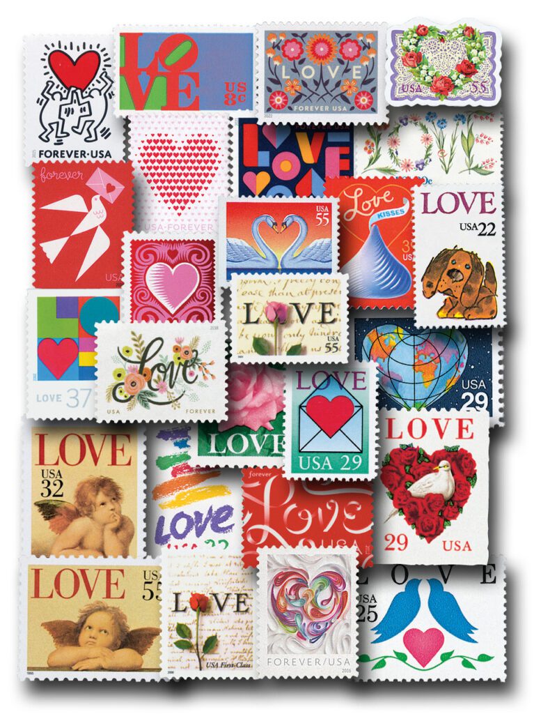 #1475/5953 - 1973-2025 Love Series, complete set of 71 stamps