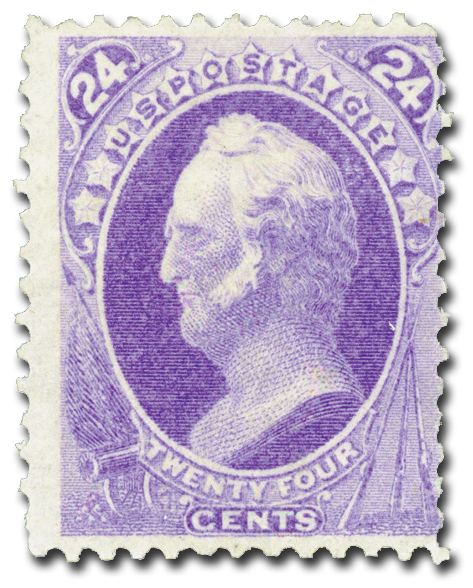 # 153 - 1870-71 24c General W. Scott, purple