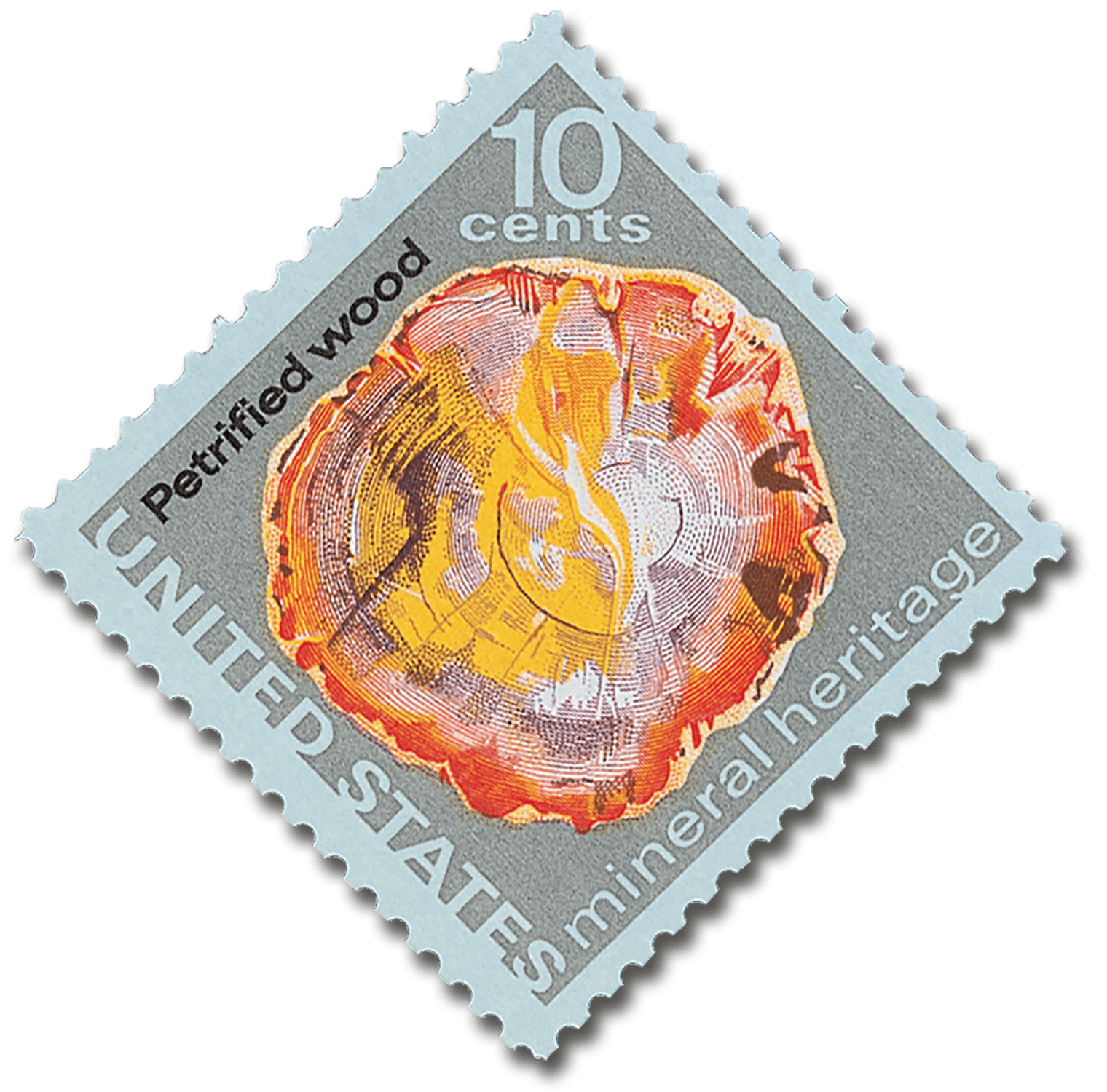#1538 - 1974 10c Mineral Heritage: Petrified Wood